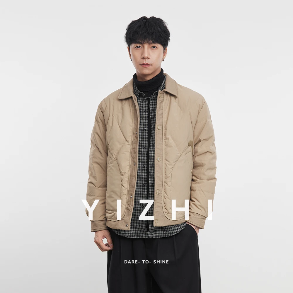 

Fashion Men's Lightweight Down Jacket 2025 Autumn and Winter New Trend Loose Casual 90 White Duck Down Men's Jacket