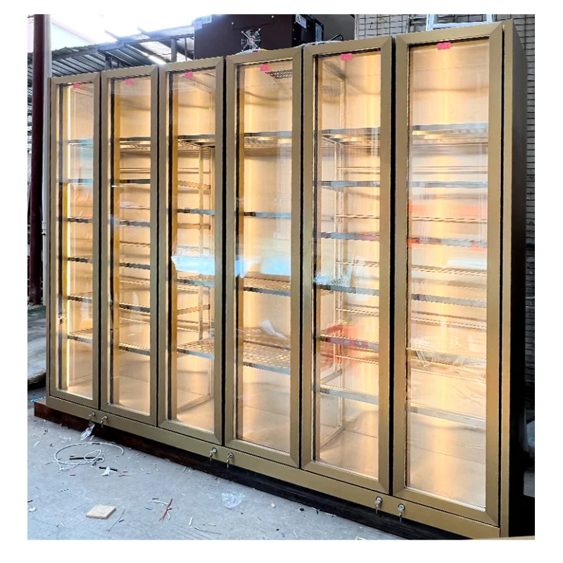 

Customize.Luxury Modern Wine Cabinet with LED Light Temperature & Humidity Controlled Storage Red & White Wine