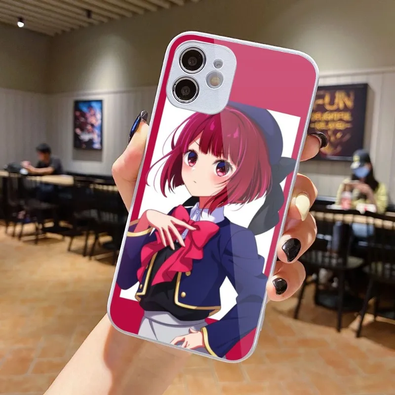 Oshinoko Arima Kana Anime Phone Case for iPhone 14 13 12 11 Pro Max X XR XS 8 7 Plus Liquid Glass Phone Cover Funda