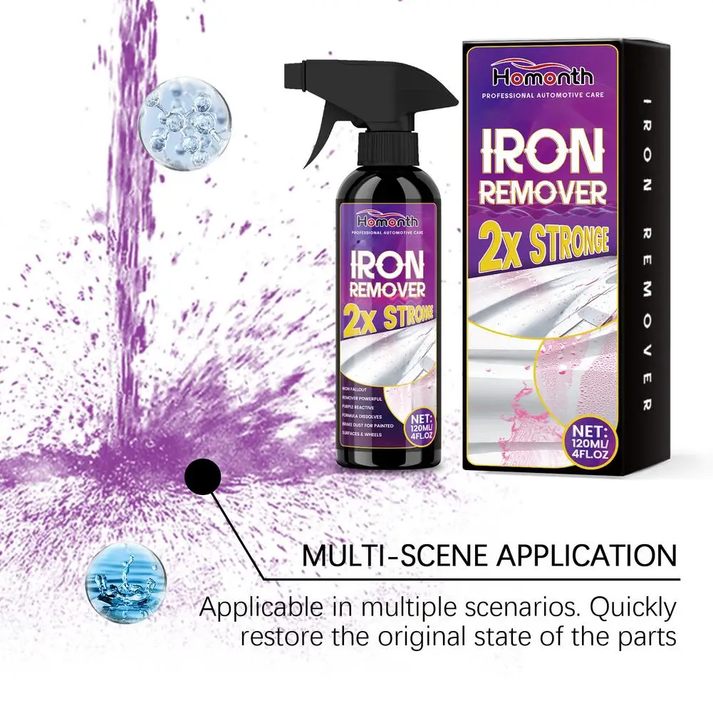 100ml Metal Rust Remover Universal Fast-Acting Rust Converter Metal Cleaner Oxidation Remover for Car Wheel Chrome Boat Care
