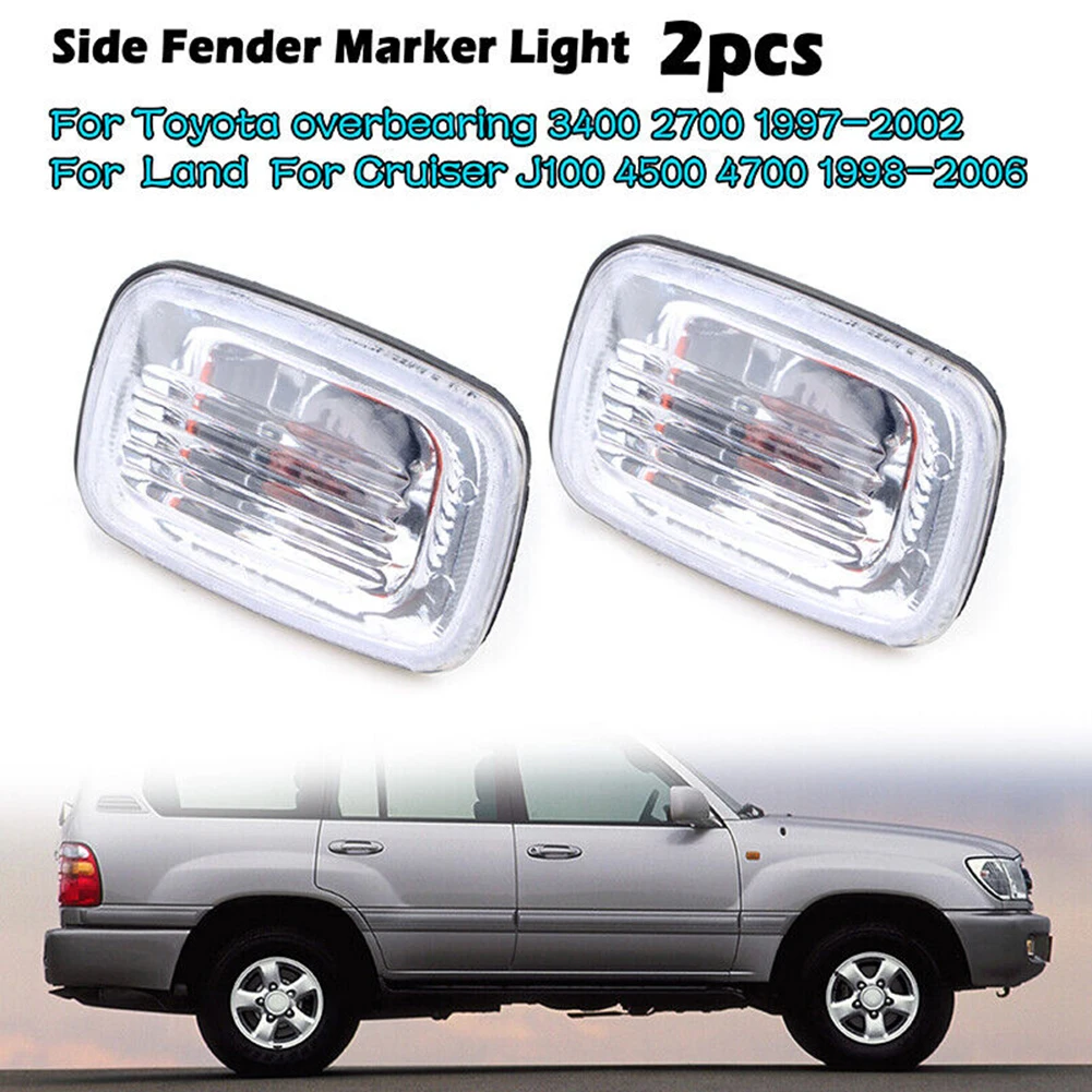 2 Pcs Car Front Bumper Side Marker Turn Signal Lamps Side Marker Light For Toyota For Cruiser LC100 98-07 - Image 5