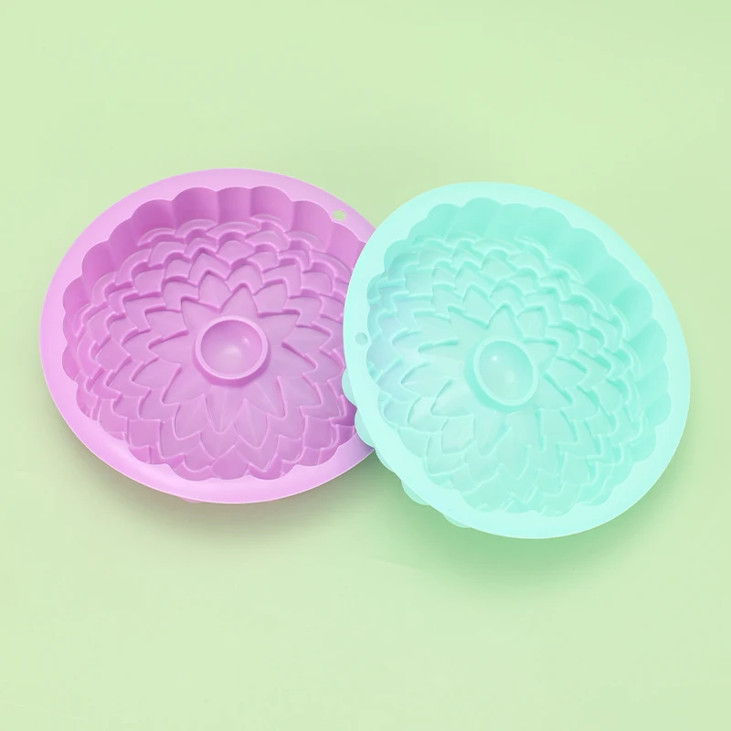 3D Flower Baking Tray Silicone Cake Molds Form Mousse Pizza Pan Large Bakery Dish Bakeware Tools DIY Toast Bread Moulds Ice Tray