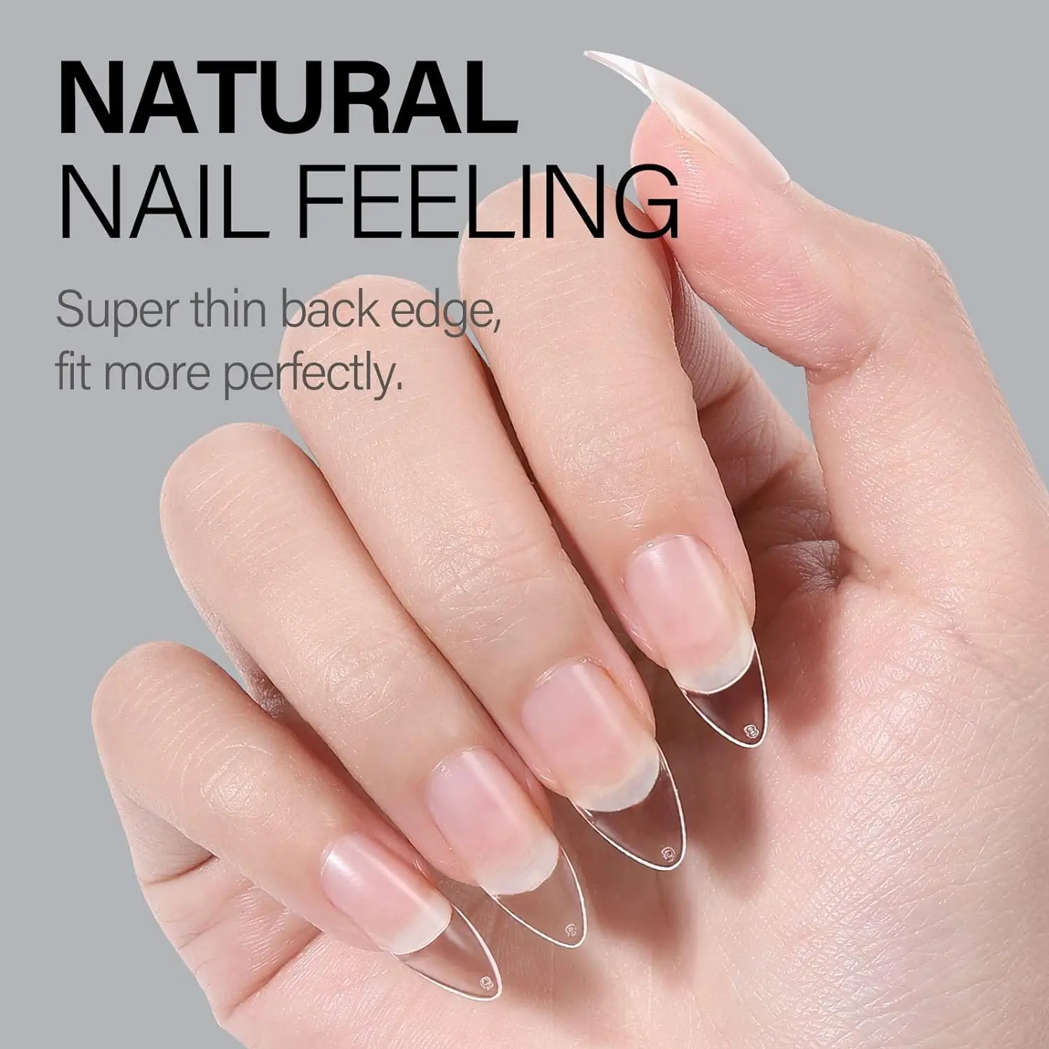 Short Stiletto Nail Tips - Upgraded Matte Soft Gel Nail Tips, Pre-filed Full Cover Gelly Tips 240Pcs Pre-shaped Acrylic Nails