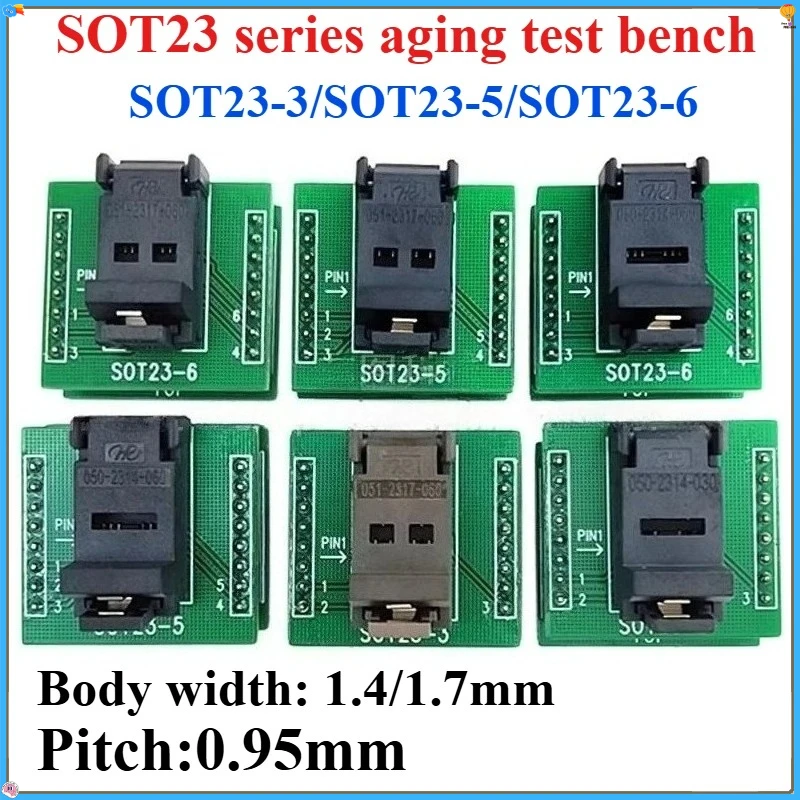 

1PCS SOT23 Series IC Chip Aging Test Stand Burn-In Stand for SOT23-3 5 6L Body Width 1.4/1.7MM
