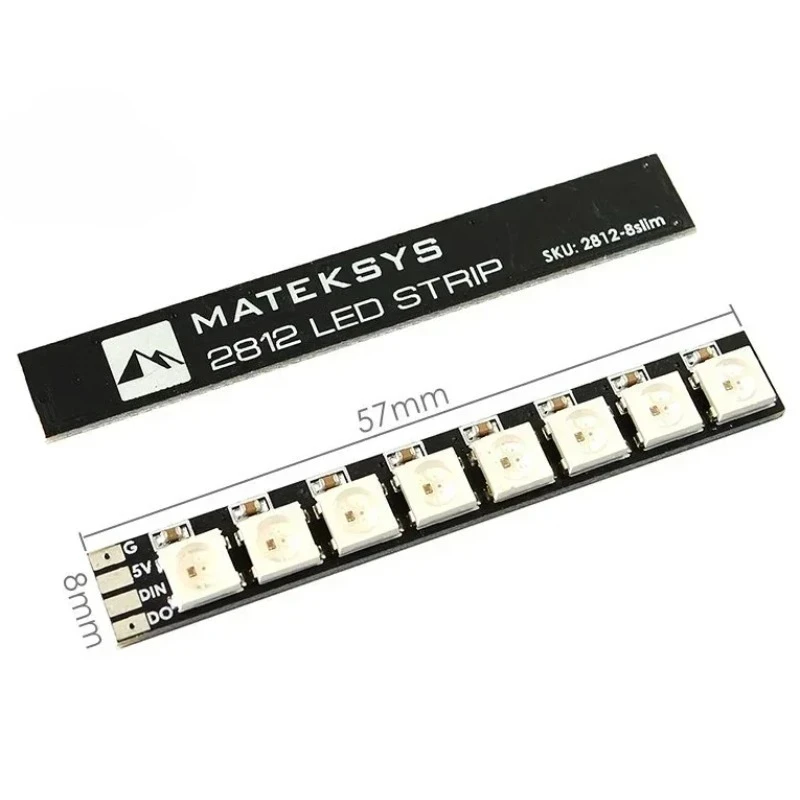 2 pçs/lote para MATEKSYS Matek ARM Light LED 2812 LED STRIP SLIM 57*8mm Placa para FPV LED Drone ARM Light BetaFlight INAV