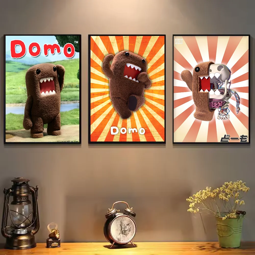 Cute Domo-kun Poster HD art sticky wall waterproof home living room bedroom bar aesthetic decoration