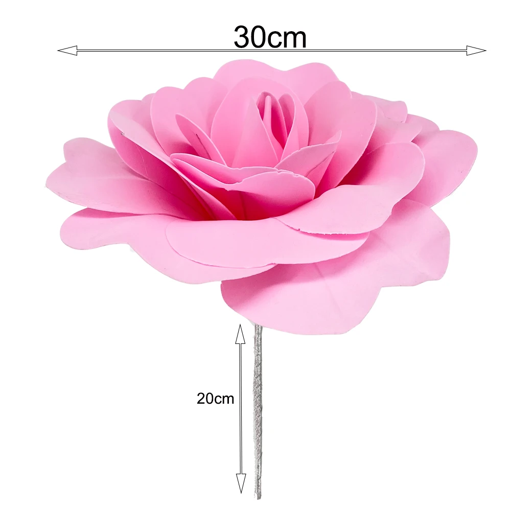 30cm Foam Rose Artificial Flower Wedding background Decoration Props DIY Home Decor Flowers Wreaths