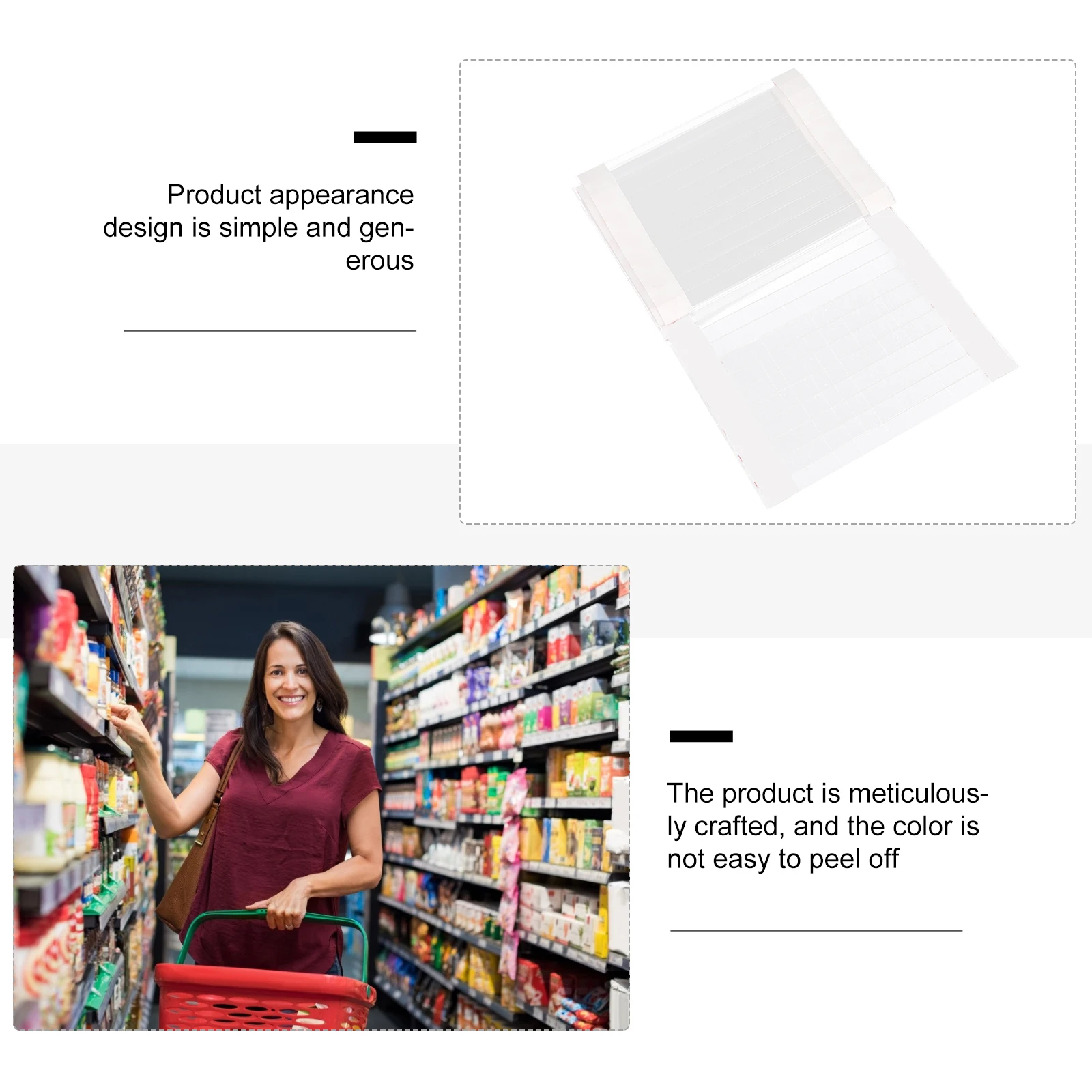 

100 Pcs Shield Advertising Folder Price Tag Strip Plastic Label Commodity Adhesive Holder Pvc Display