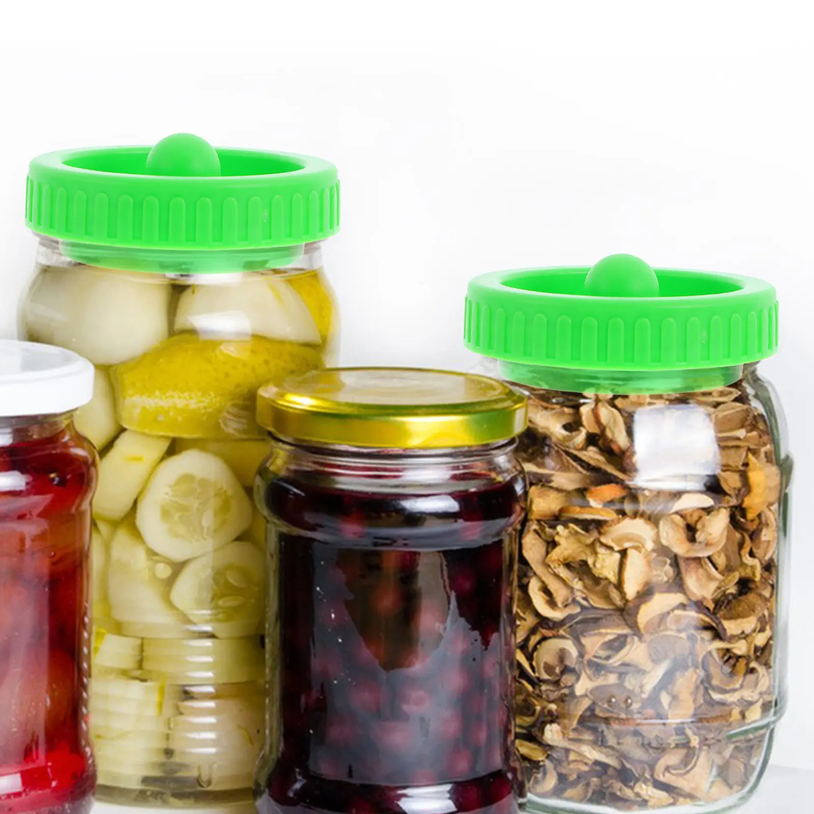 Plastic Jar Fermenting Lid 86Mm Wide Mouth Airtight for Pickling Fermentation Storage Condiments Freshness Extended Shelf