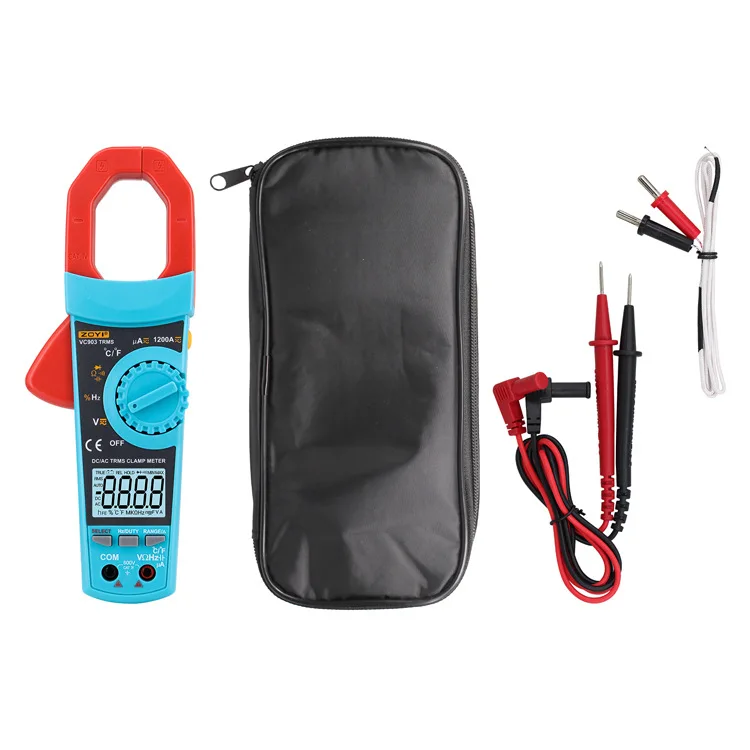 Imagem -04 - Zoyi Vc903 Vc902 6000 True Rms Digital Clamp Meter Multímetro de Alta Precisão ac dc Tensão Atual Capacitância Faixa Automática