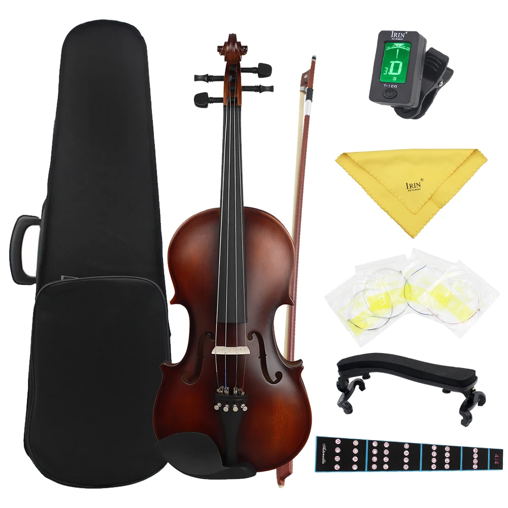 

Astonvilla 4/4 Violin Acoustic Solid Wood Retro Matte Violino Basswood Violin With Case Bow Strings Shoulder Rest Tuner Cloth