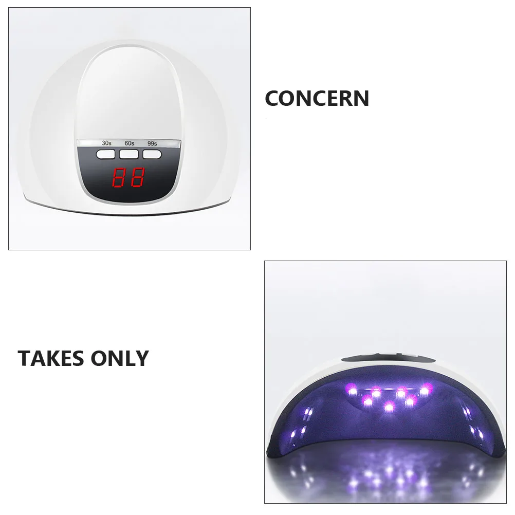 

54W LED Uv Nail Lamp for Quick Dry Gel Polish Smooth Finish Nail Art Curing Tool Lightweight Portable Home Salon