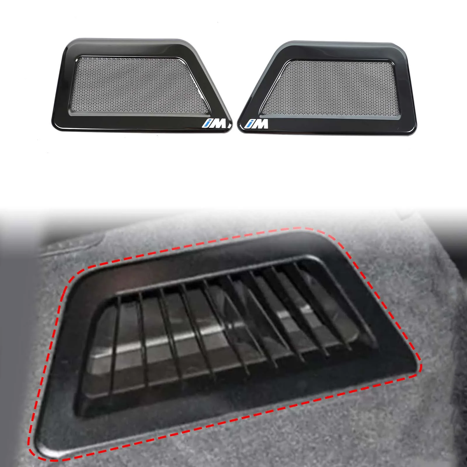

2Pcs Stainless Steel Silver For BMW IX 40 50 M60 2022-2024 Car Rear Air Vent Conditioner Outlet Dust Cover Interior Accessories