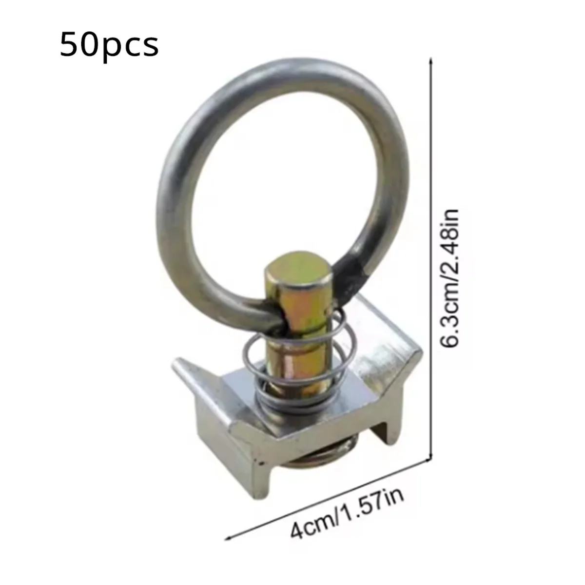 

A002 Aluminum Track Lock, Fixed Buckle, Stainless Steel Ring Aluminum Base,Single Stud Fitting