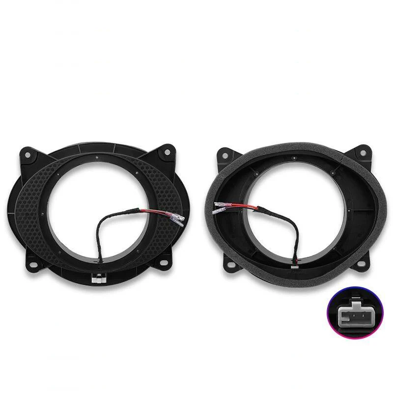 トヨタ-カムリ-2006-2007-2008-2009-2010-2011-フロントドア用スピーカーアダプタースペーサーホーンパッドマウント（ケーブルプラグ付き）