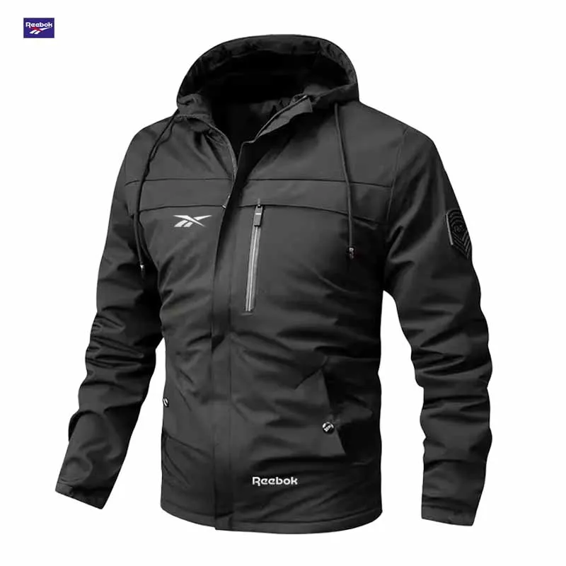 Picture 6: Reebok Men's Soft and Comfortable Model with Windproof Design, Featuring Zipped Closure and a Complete Style with Multiple Zippe
