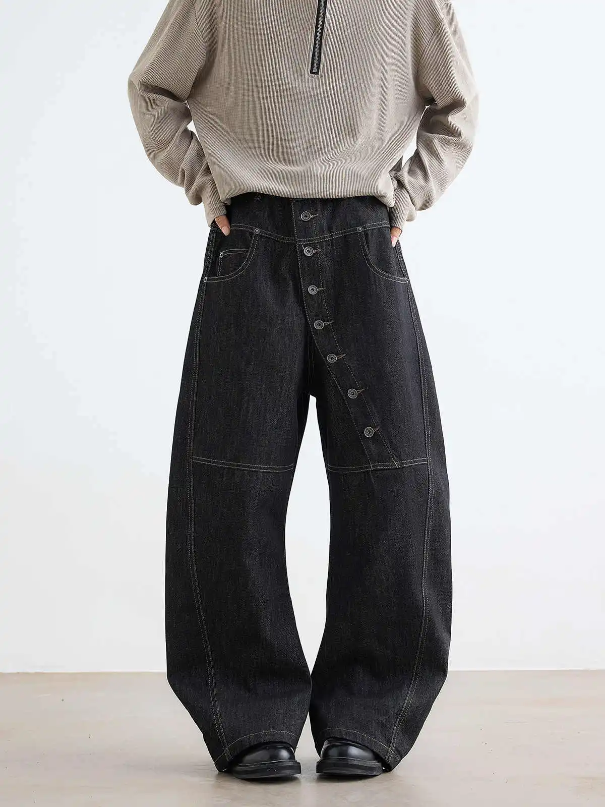 Femmes noir gothique Y2k Emo Baggy Jean japonais années 2000 Style surdimensionné Jean pantalon Vintage Harajuku petit ami Denim pantalon automne