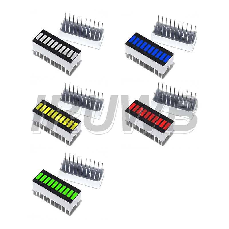 Per Arduino, display a LED fai da te Bargraph Light 10 segmenti Grafico a barra di livello batteria monocolore Rosso Blu Giallo-verde