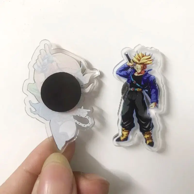 15 sztuk/zestaw Dragon Ball Goku magnes na lodówkę Anime Cartoon przezroczyste zdjęcie tablica ogłoszeń naklejka lodówka naklejki magnetyczne