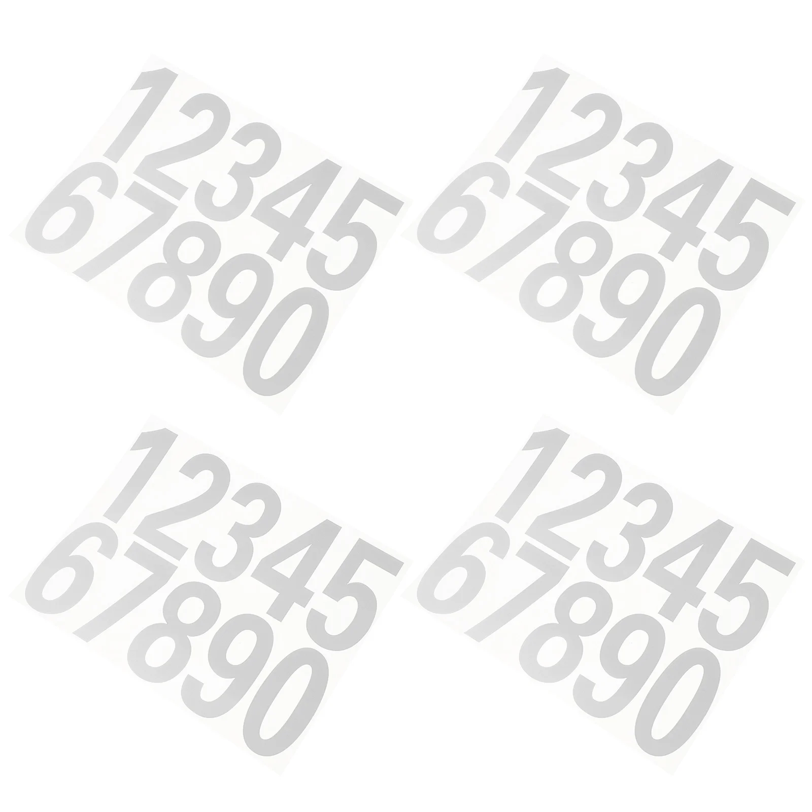 

4Sets Number Reflective Decal Stickers Easy Peel Waterproof for House Mailbox Car Door Window Safe Travel 0-9 Number Sticker