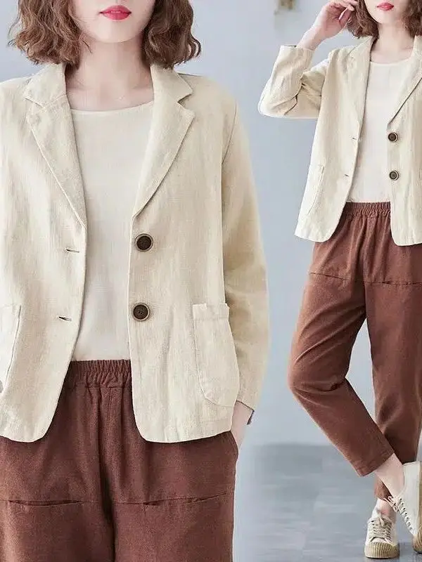 

Весенне-летний новый повседневный костюм для женщин больших размеров, свободный, стройнящий, в европейском стиле, для мам, весенняя одежда