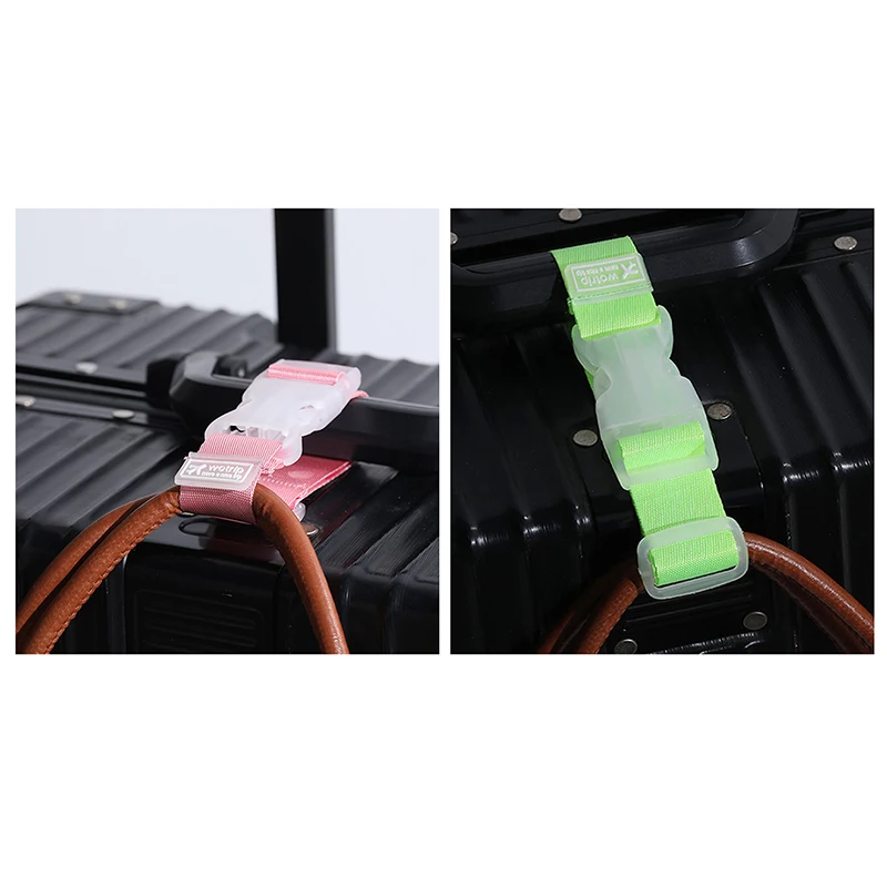 2pcs Adjustable Luggage Straps Nylon Trolley Luggage Accessories Hanging Buckle Straps Suitcase Bag Straps Belt Lock Hooks Trave