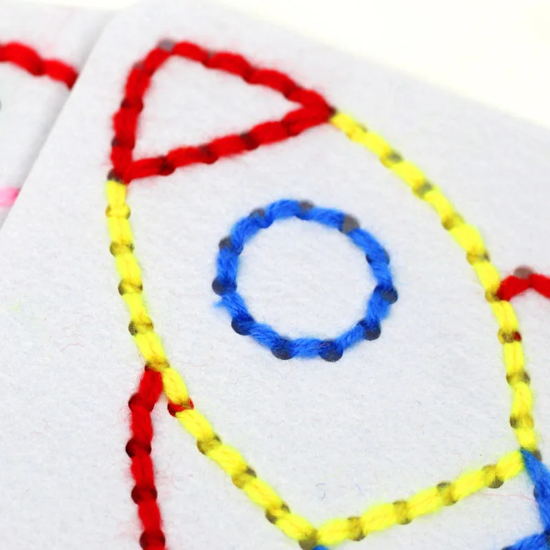 Доски для мелкой моторики для детей, наборы швейных материалов из нетканого материала для шнуровки, детские сенсорные обучающие успокаивающие занятые игрушки