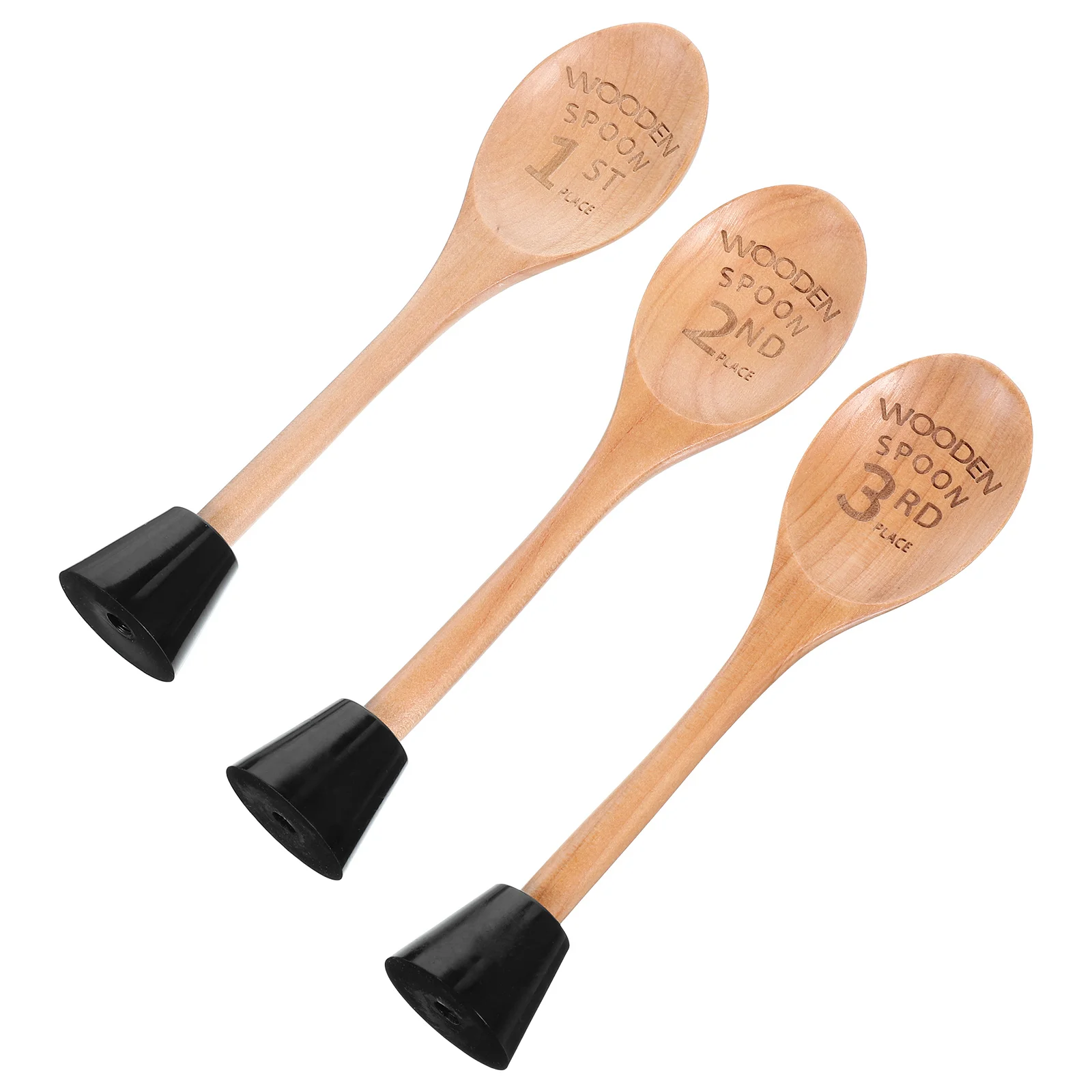 3 Pcs Spoons Wooden Cooking Prizes Trophy Gift Trophys Kitchen Award Small Competition