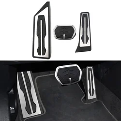 LHD Car Pedal Cover for BMW X1 F48 X2 F39 2016-2024 Gas Fuel Brake Pedals Pads Protector Stainless Steel AT Accessories