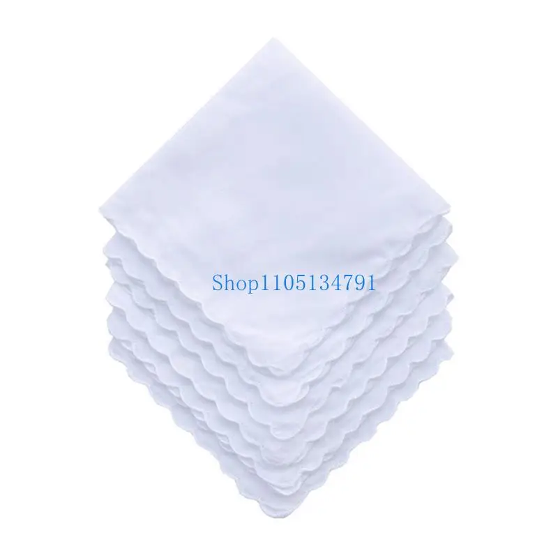 98 كم 30 × 30 سم الرجال نساء مناديل القطن الصلبة البيضاء الصلبة جيب مربع المناشف DIY اللوحة مناديل للمرأة