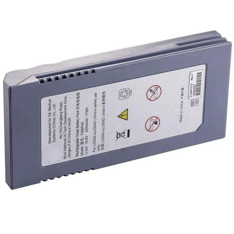 For GE Battery 5120410-2 TWBP42 5451284 LOGIQ-e LOGIQ-i Vivid-e Logiq E R7 14.8V 5200mAh 6-pins-connectors ultrasound machine