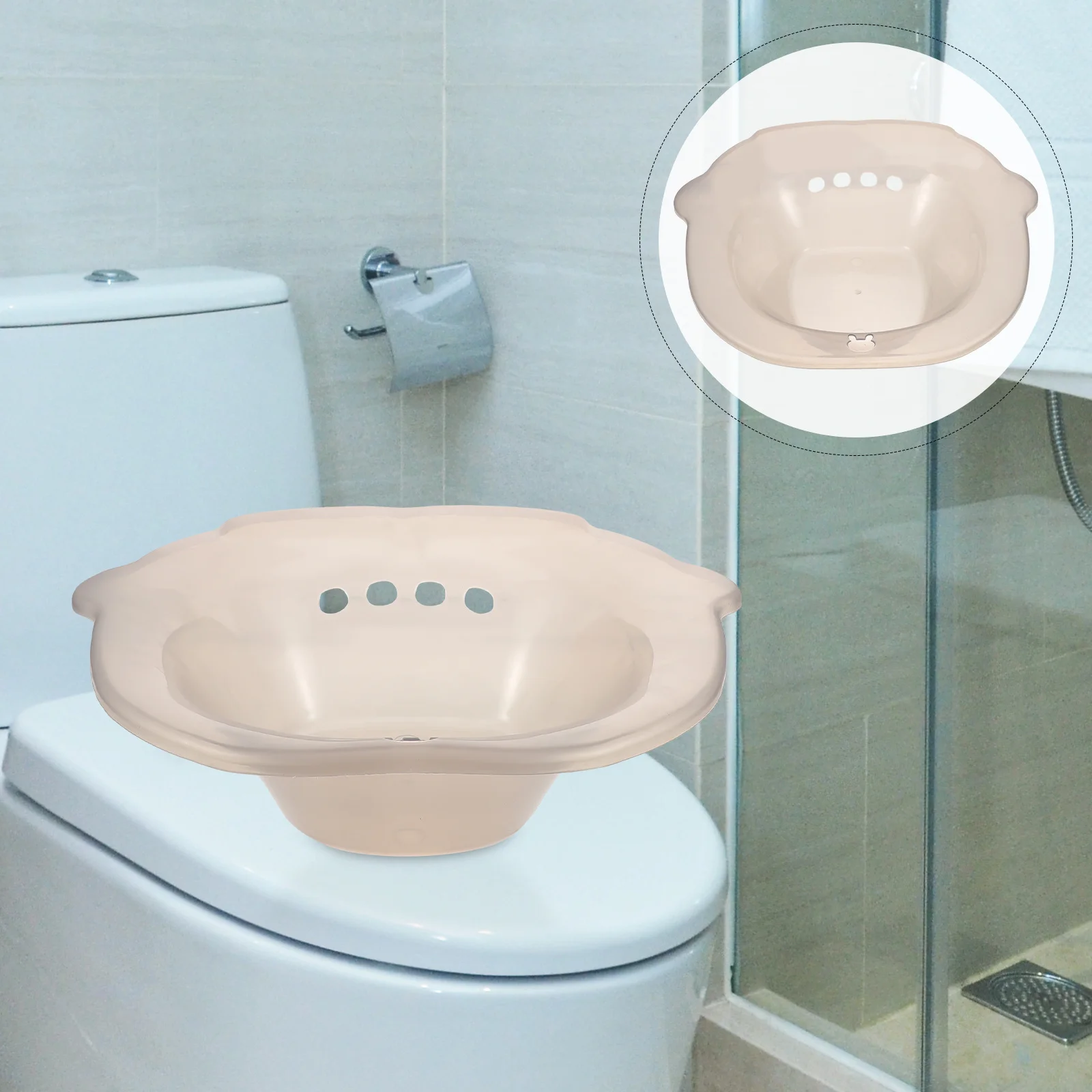 حوض استحمام Sitz للعناية بعد الولادة، حمام Sitz لتخفيف البواسير، حوض شفاء العجان المحمول للنساء يناسب معظم المراحيض #3