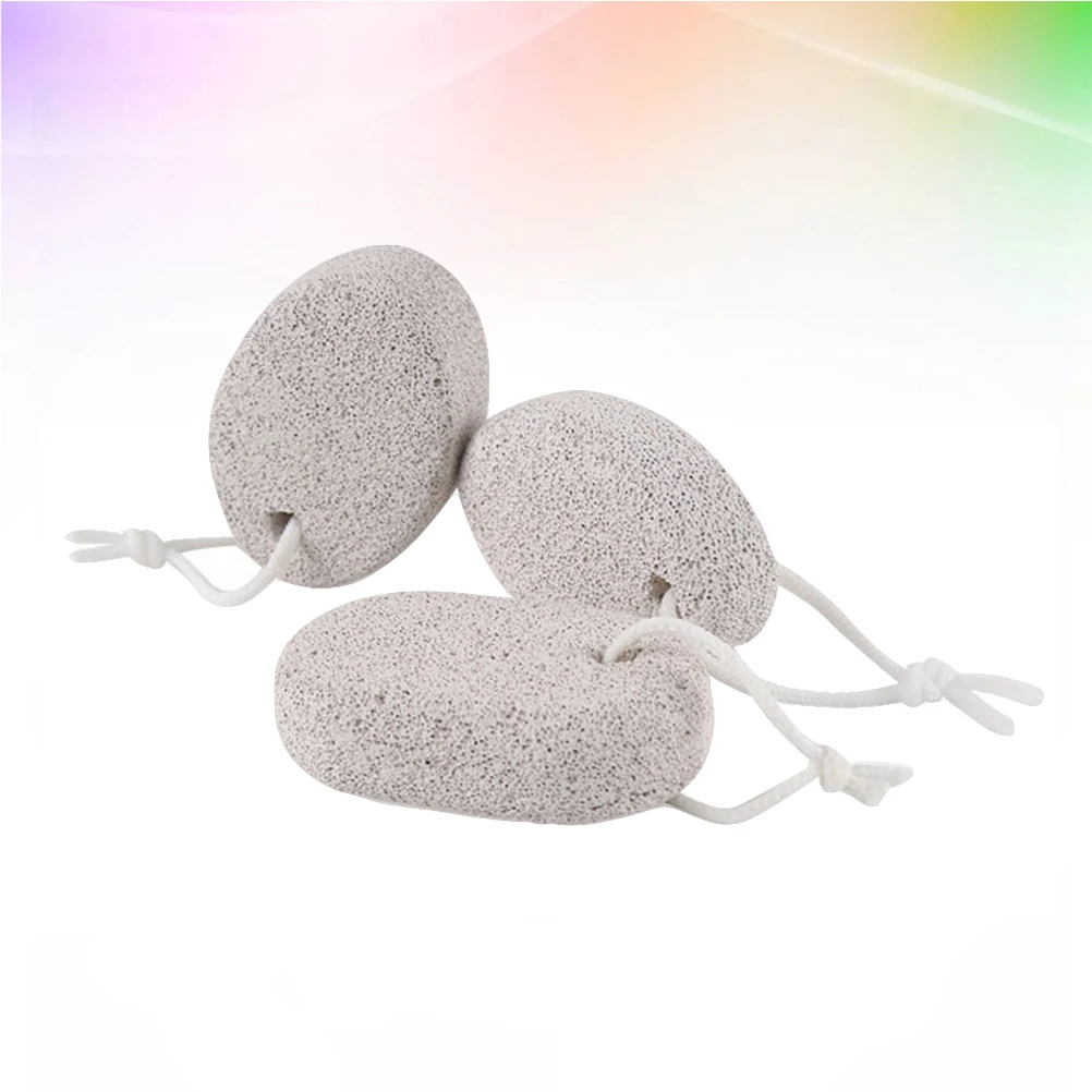Removedor de callos de piedra pómez, herramientas de pedicura para pies, escofina para pies, roca volcánica, depurador de piel muerta, piedra Natural ecológica, 3 uds.