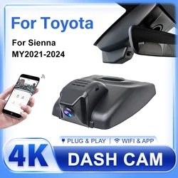 Dash Cam for Toyota Sienna (XL40) 2024 2023 2022 2021,Plug and Play 4K Car DVR Hidden DashCam for Car Camera