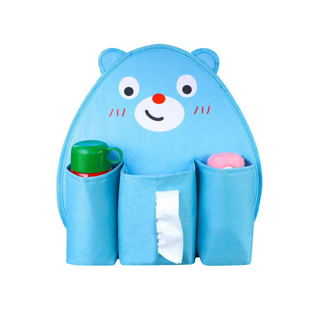 

Universal Cartoon Bear Car Organizer Seat Back Storage Bag Hanging Holder Multi Pocket Travel Bags Car-styling Interior for