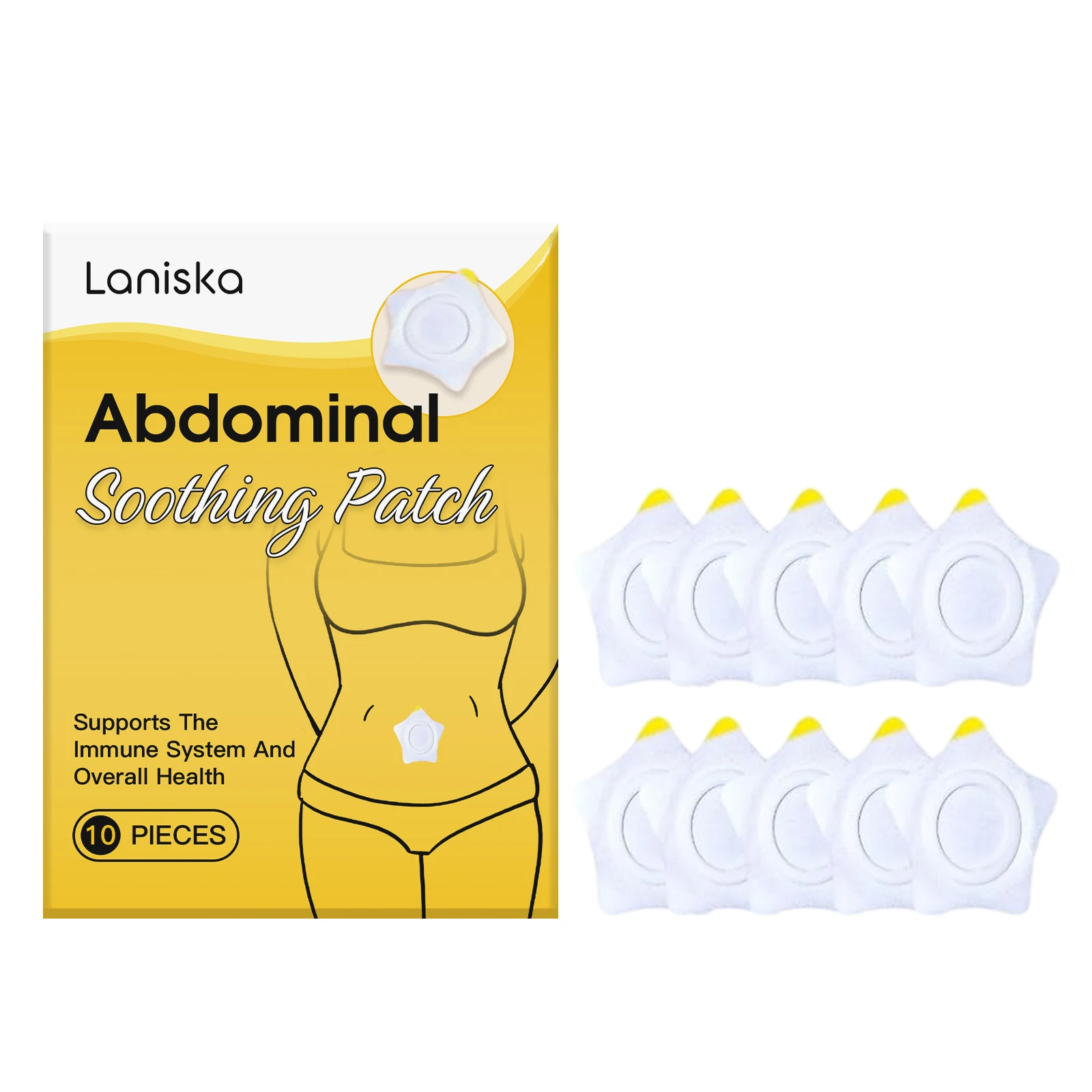 10pcs Tummy Soothing Patch Weight Management Assistance Belly Fat Burner Body Detox Cleaning Slimming Navel Patch For Daily Care