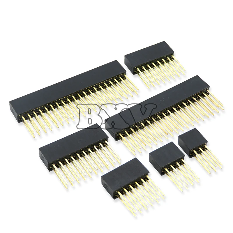 10PCS 2.54mm Single Double Row Female Long Pins 11mm PCB Board Pin Header Socket Connector 2~20PIN BXV
