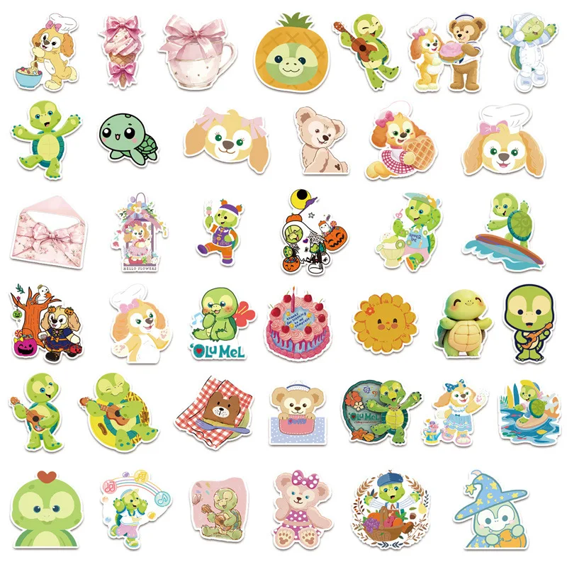 50 قطعة ملصقات أولو ميل لطيف أولو ميل السلاحف ملصقات صناعة يدوية سكرابوكينغ الهاتف الأمتعة سكيت الشارات مقاوم للماء