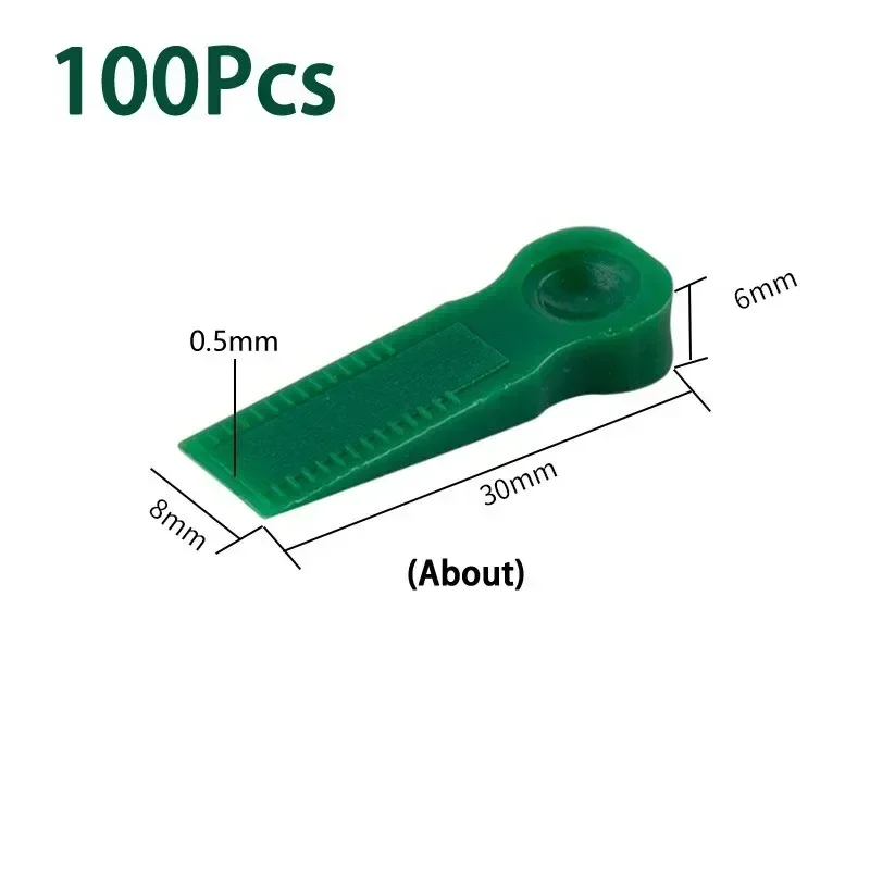 Imagem -06 - Espaçadores de Telha de Plástico Reutilizáveis Sistema de Nivelamento Clipes de Posicionamento Espaçadores de Cerâmica Cunhas Ferramentas de Fixação de Azulejo de Piso de Parede 100 Peças
