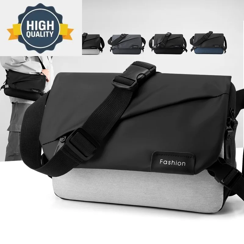 

Shoulder Men New Bag College Students Multifunctional Leisure Postman for 2023 Large Capacity Crossbody