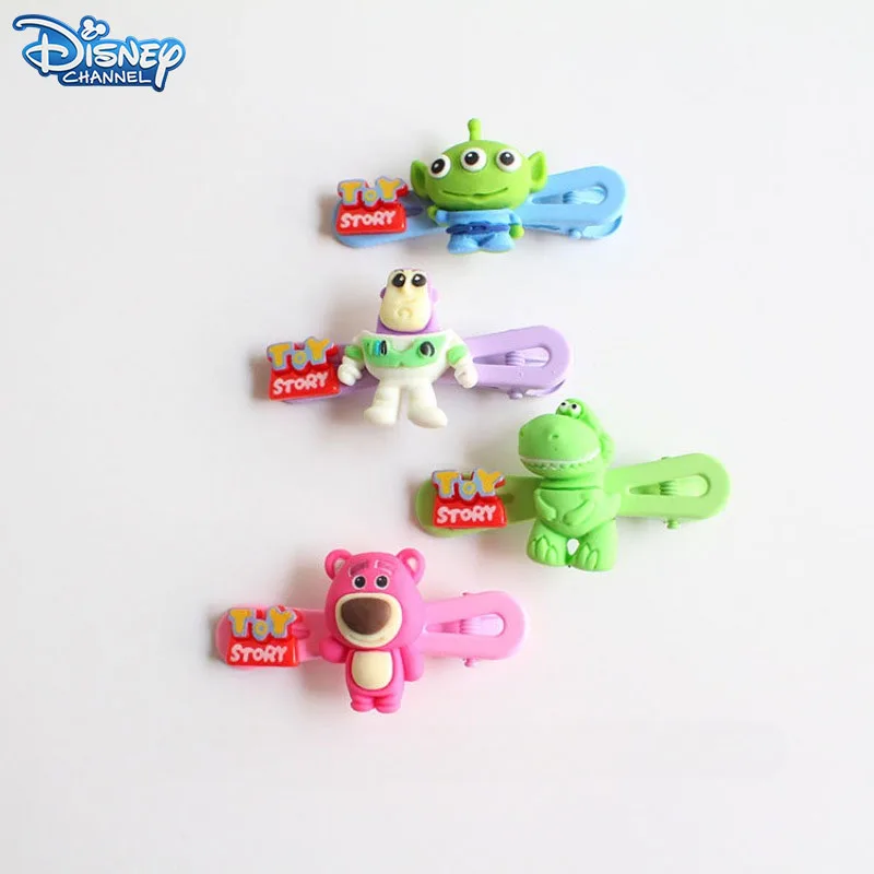 Nueva pinza para el pelo Disney Toy Story Buzz Lightyear, niño de tres ojos del lado de la frente, horquilla bonita, regalos de decoración de tocado para niños