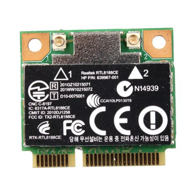 

Сетевая карта A86P-150Mbps Wifi Mini PCI-E для HP Realtek RTL8188CE Wireless-N 802.11 B/G/N 640926-001 639967-001