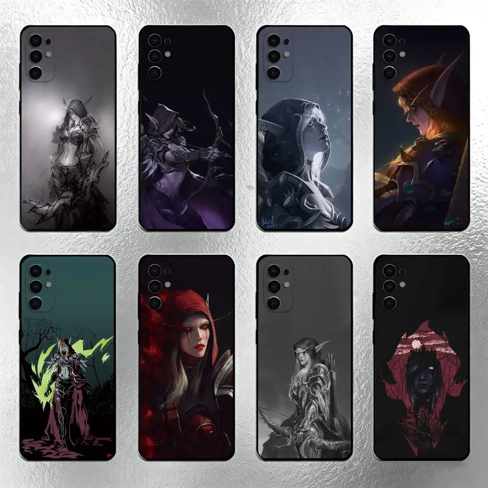S-Sylvanas W-Windrunner Phone Case Black Silicone Soft For Samsung S25,S24,S21,S22,S23,S30,Ultra,S20,Plus,Fe,Lite