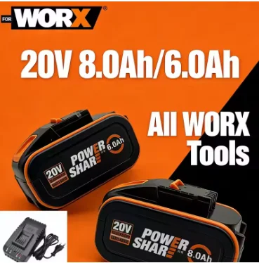 Genuine WORX 20V 9.0Ah Lithium Battery charger Rechargeable WA3553 WA3551 WA3553.1 WA3570 for All WORX Electric and Garden Tools