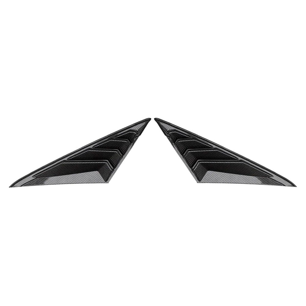 Carbon Fibre ABS Rear Window Louver Shutter Cover Trim for Hyundai Elantra 2021 2022 Air Vent Scoop Shade Accessories