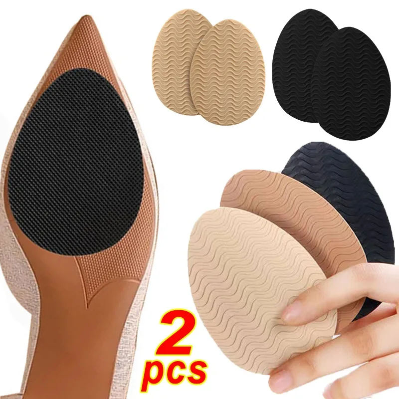 Silicone Forefoot Pad Shoes Soles Protector Anti-slip Repair Outsole Self-adhesive Sticker High Heel Bottom Rubber Patch Insole