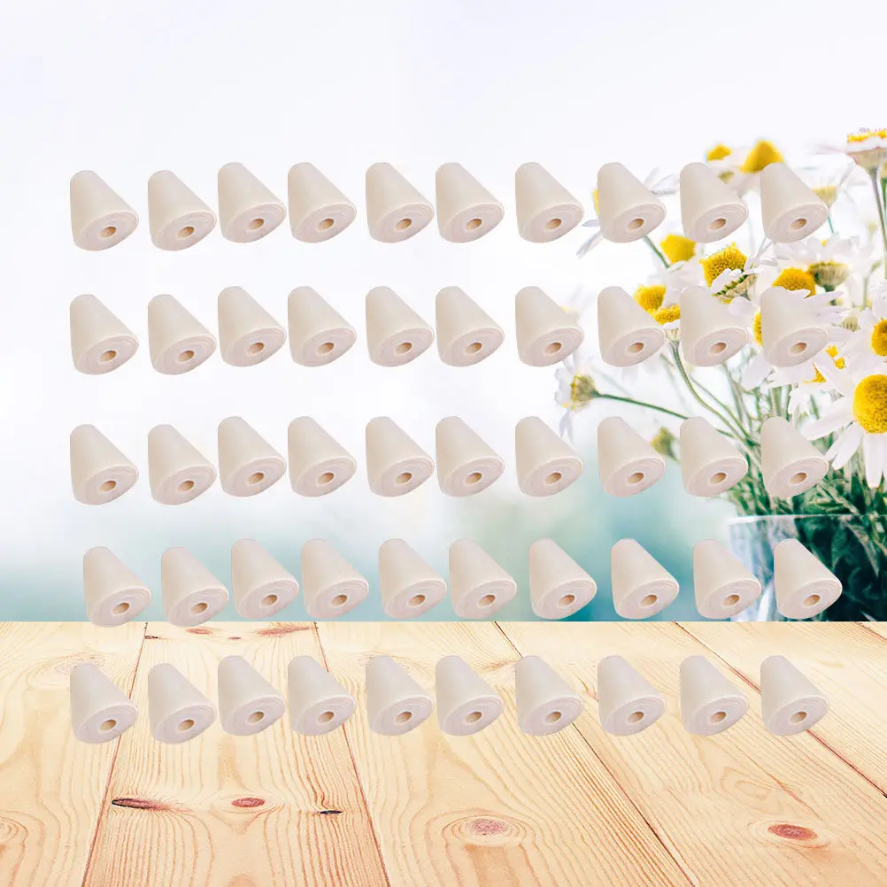 50Pcs Eco Friendly Cone Wooden Beads for DIY Jewelry Accessories Bracelets Necklaces Childrens Craft Projects Creative Learning