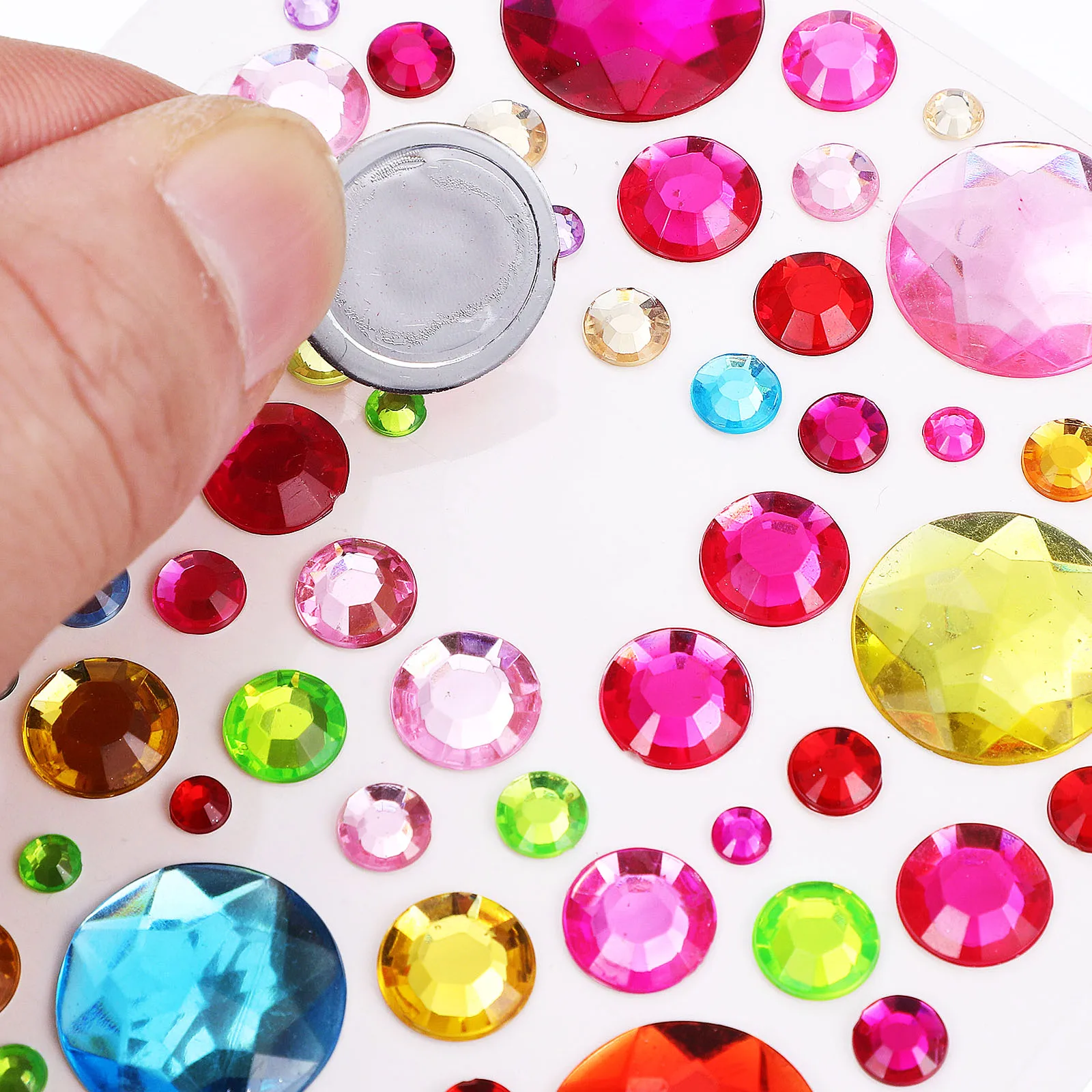 

10 Sheets Water Drill Jewelry Stickers Self Adhesive Gem Sticker Sheets For Kids Crafts Bling Stickers Sparkle Gems Decor Craft