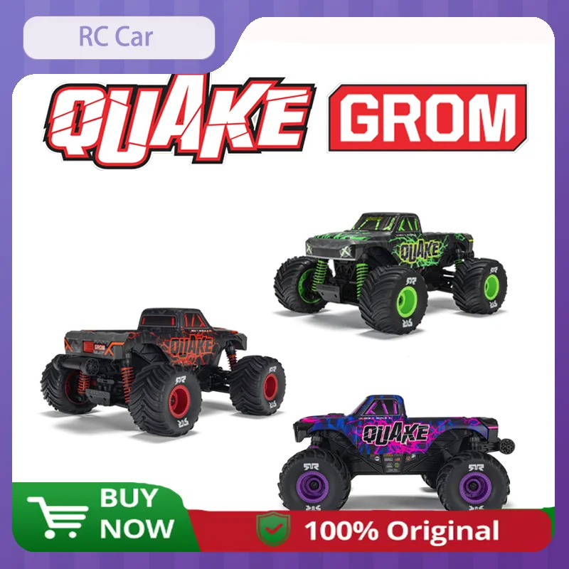 

1/16 Rc Cars Arrma Quake Brushed 4wd Remote 2s Monster Off Road Vehicle Rtr Grom Rc Car Model Adult Children Christmas Gift