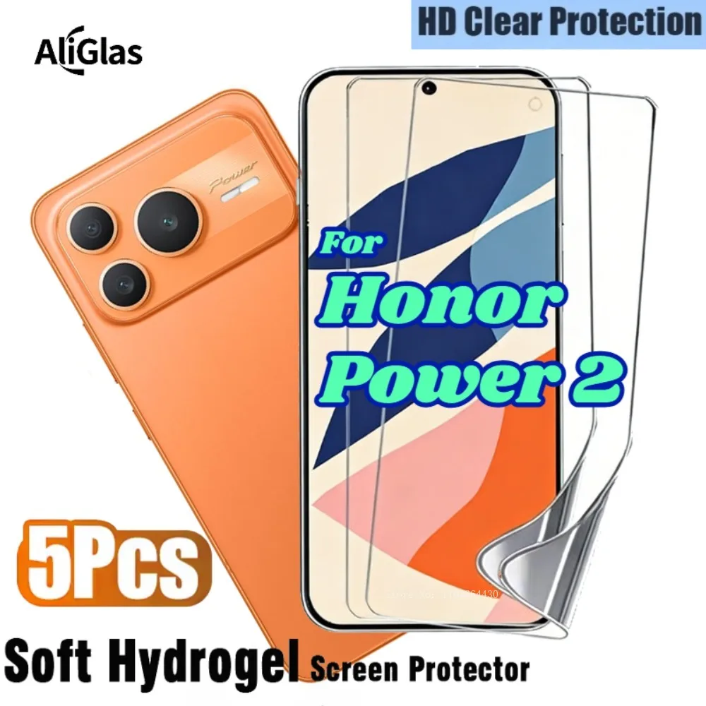 

5 шт. HD гидрогелевая защитная пленка для Honor Power2, гибкая мягкая пленка из ТПУ для Power 2, не закаленное стекло, защитная пленка для экрана